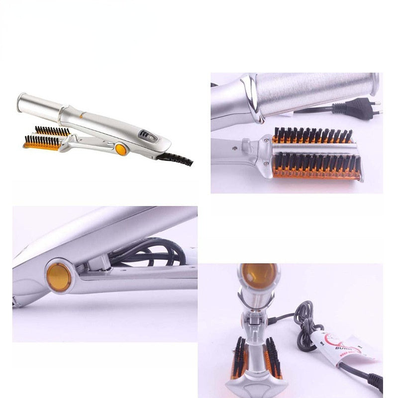 Professional Hairs Curler Straighter  2 In 1 Rotating Hair Brush Curler Styler Hair Styling Tools Curling Iron Straighting Brush