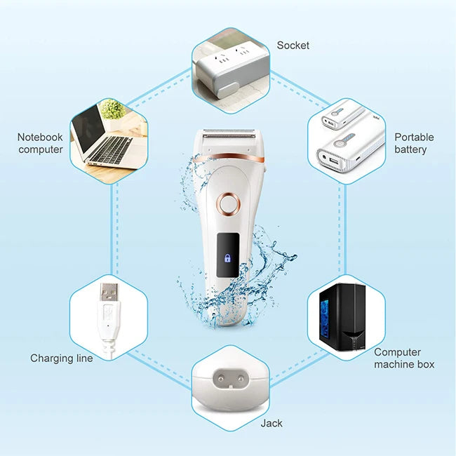 Electric Epilator Hair Remover Hair Removal Machines for Women Mini Body Face Bikini Trimmer Razor Painless Body Shaver