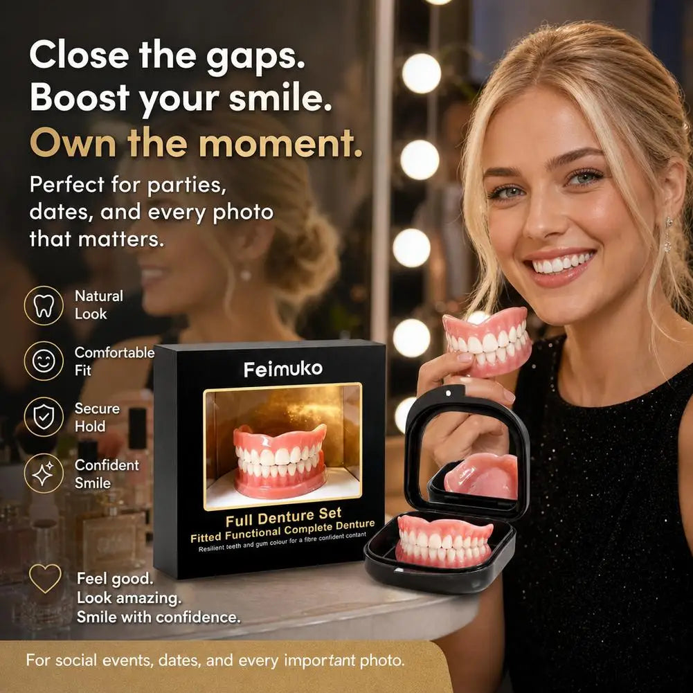Dentures Set Teeth Beauty Set Tteeth Gap Decoration Smile Enhancement Comfortable Daily Oral Care Set