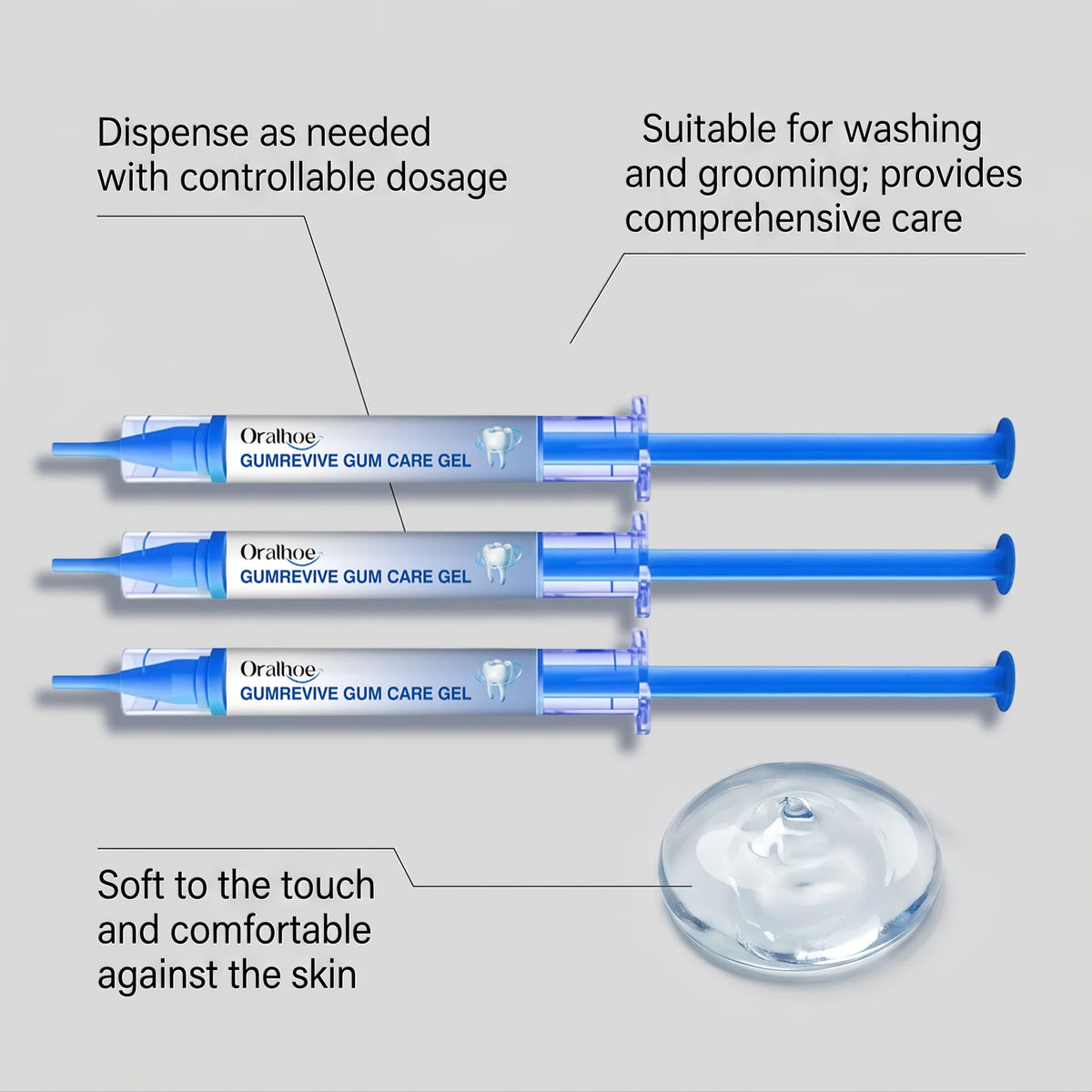 Oralhoe Gum Care Gel Strengthens Gums Soothing Formula Gentle Texture Restores Comfort Portable Design Daily Oral Hygiene Care