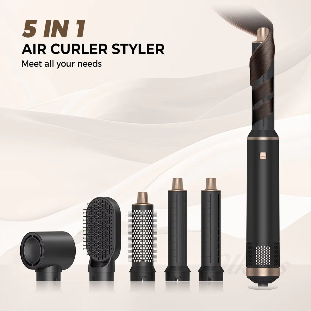 Multi-In-One Hair Dryer Styler, Hot Air Comb, Detachable Brush, Straightening & Curling Dual-Use, Household Hair Styling Tool