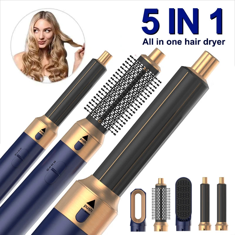 5 In 1 Multi Styler New Design Hair Dryer for Hair 5 in 1 Styler with Curling Barrel Hot Air Brush Styling Tool MultiStyler