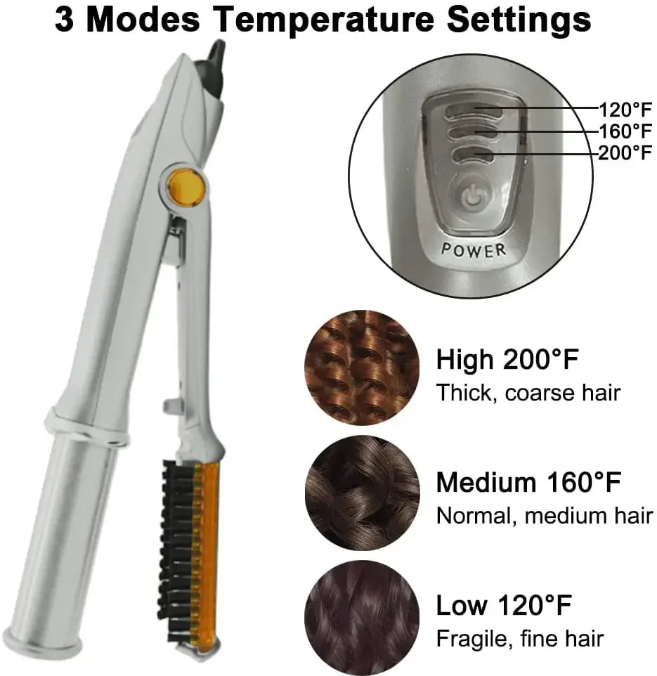 Professional Hairs Curler Straighter  2 In 1 Rotating Hair Brush Curler Styler Hair Styling Tools Curling Iron Straighting Brush