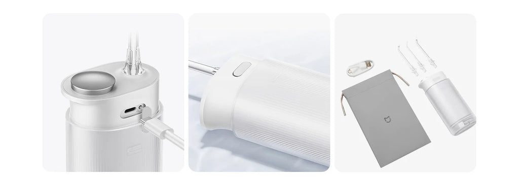 XIAOMI MIJIA F400 Portable Oral Irrigator with 4 Modes 200mL Water Tank 1700 Pulses/M Water Spray Retractable Flosser Pick Jet