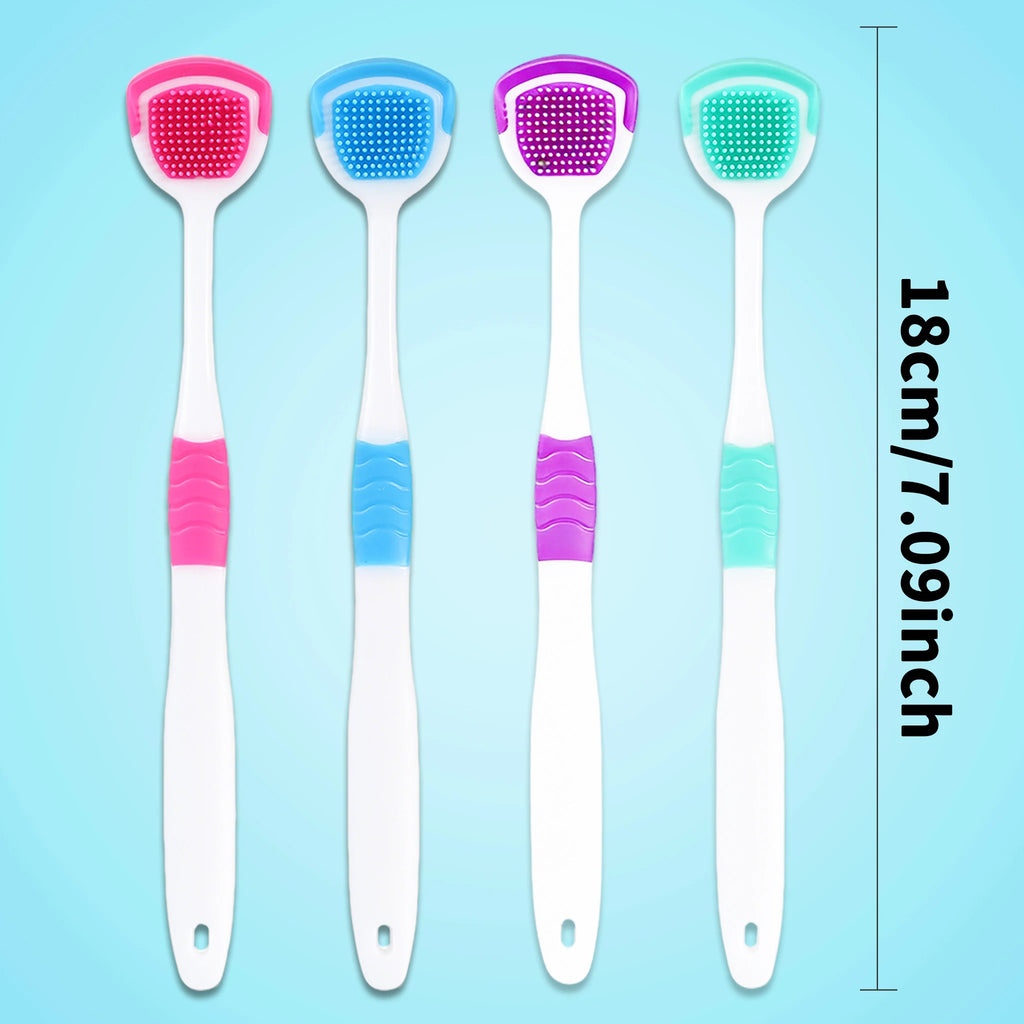 Tongue Scraper Oral Hygiene Tool Instant Fresh Breath Deep Tongue Cleaning Reusable Oral Cleaning Brush Daily Oral Care Kit
