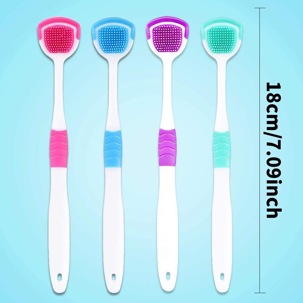 Tongue Scraper Oral Hygiene Tool Instant Fresh Breath Deep Tongue Cleaning Reusable Oral Cleaning Brush Daily Oral Care Kit