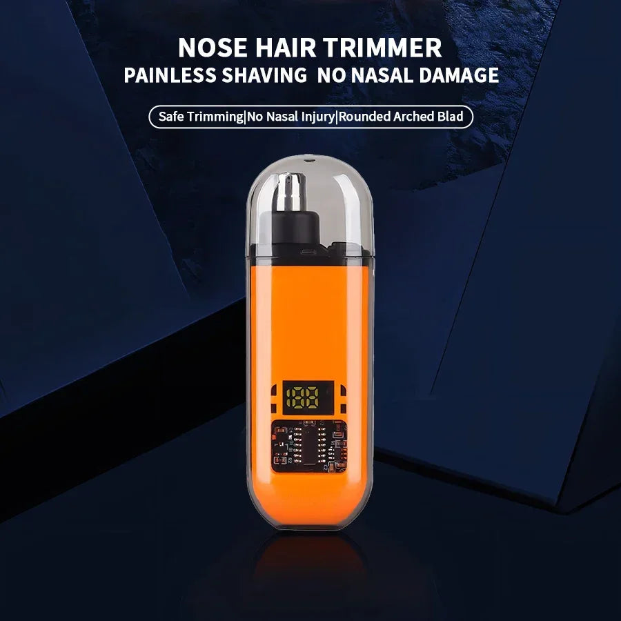 2 In 1 Electric Portable Ear And Nose Hair Trimmer Clipper 2024 Professional Painless Portable Eyebrow For Men