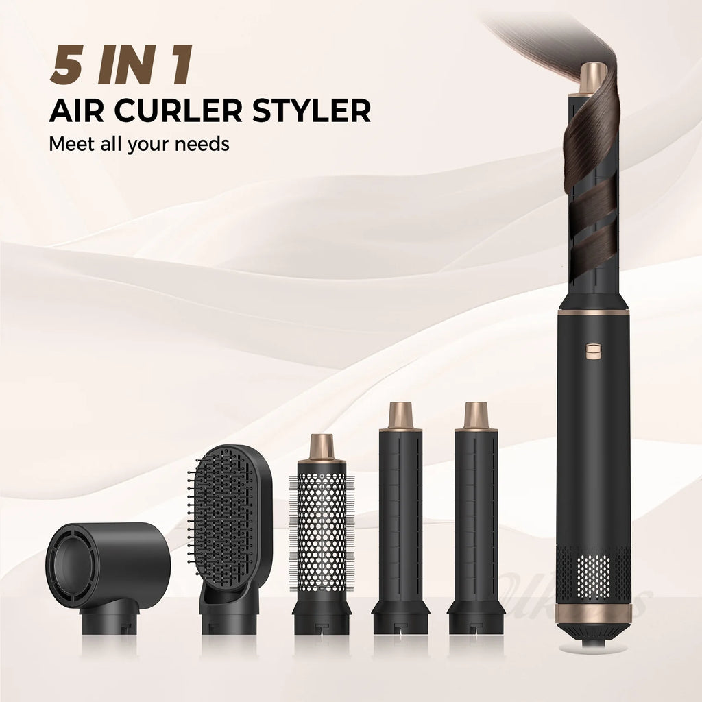 Multi-In-One Hair Dryer Styler, Hot Air Comb, Detachable Brush, Straightening & Curling Dual-Use, Household Hair Styling Tool