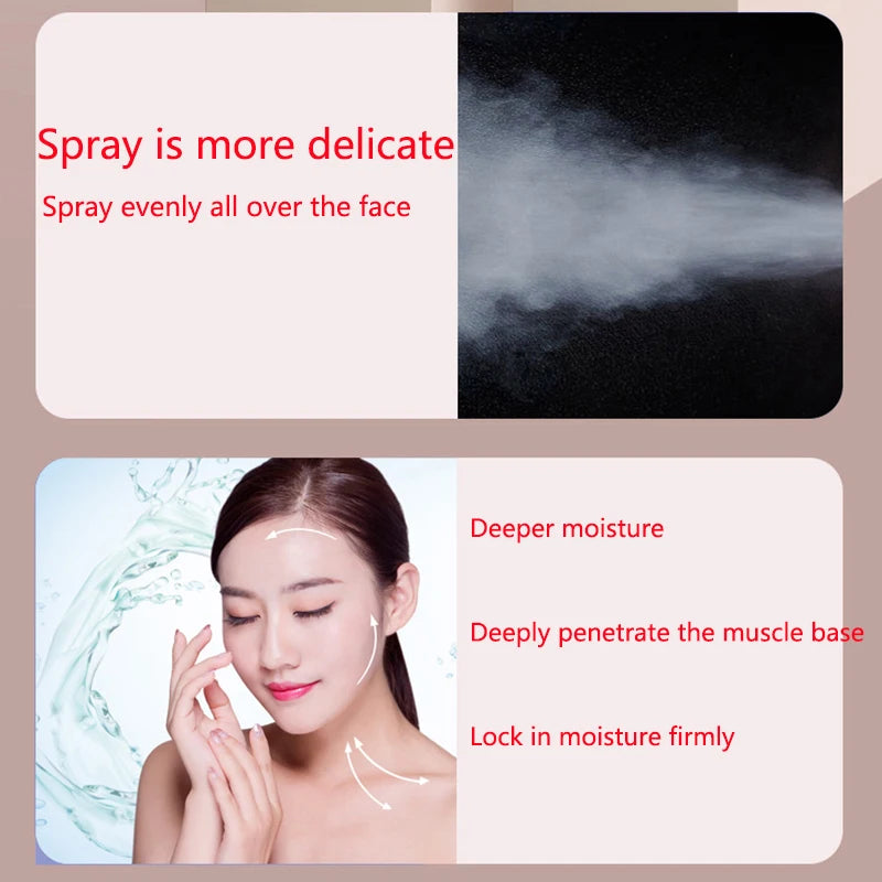 Nano Spray Facial Steamer for Face, Cool Facial Mister Steamer Handy Mist Sprayer Moisturizing Hydrating for Skin Care, Makeup