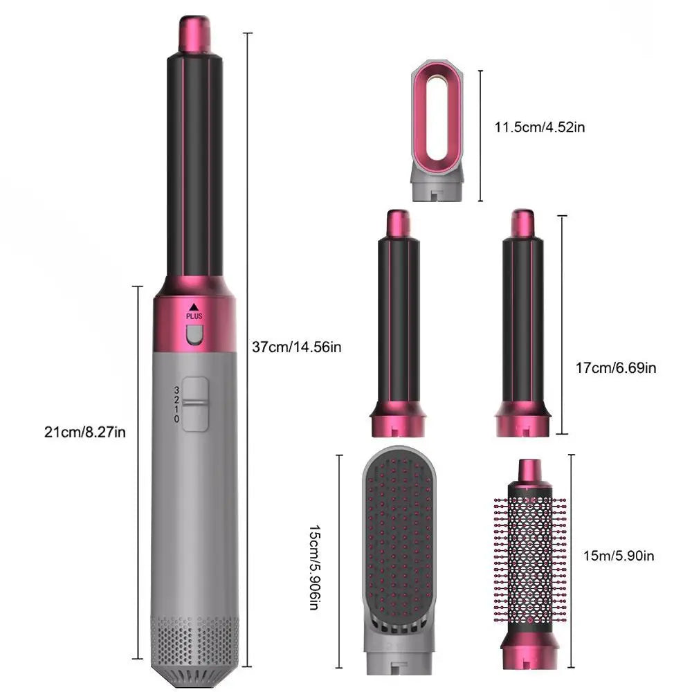 5 In 1 Multi Styler New Design Hair Dryer for Hair 5 in 1 Styler with Curling Barrel Hot Air Brush Styling Tool MultiStyler