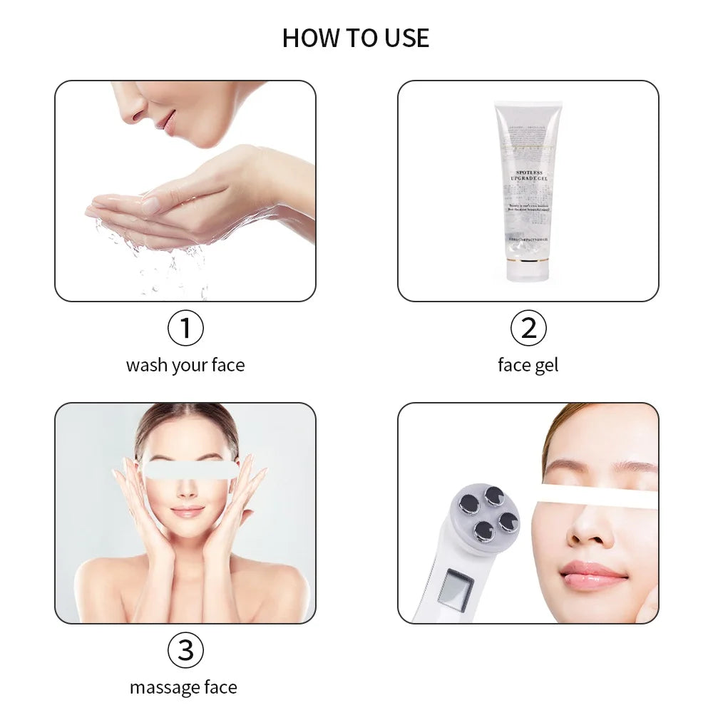 Face Lifting Machine EMS Micro-current Facial Skin Firm Massager LED Photon Rejuvenation Beauty Device