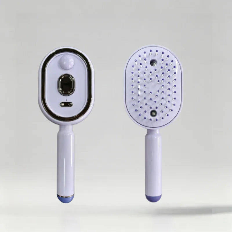 Electric Hairbrush, Straightener, Styler – Wet Use with Water Spray, Rechargeable for Both Long & Short Hairs, Smooth Finish