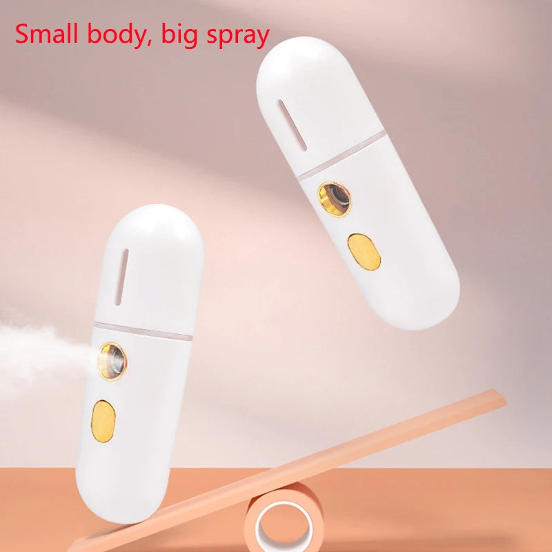 Nano Spray Facial Steamer for Face, Cool Facial Mister Steamer Handy Mist Sprayer Moisturizing Hydrating for Skin Care, Makeup