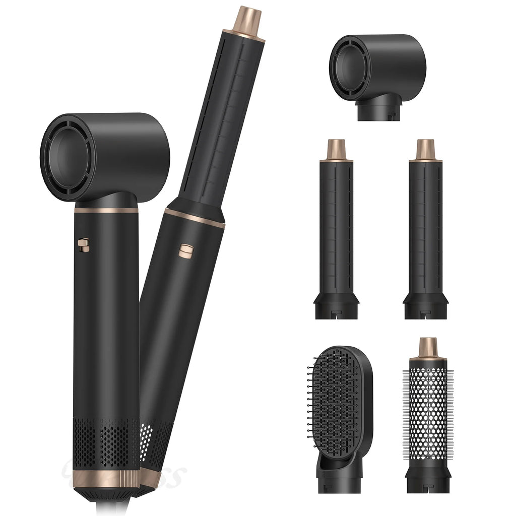 Multi-In-One Hair Dryer Styler, Hot Air Comb, Detachable Brush, Straightening & Curling Dual-Use, Household Hair Styling Tool