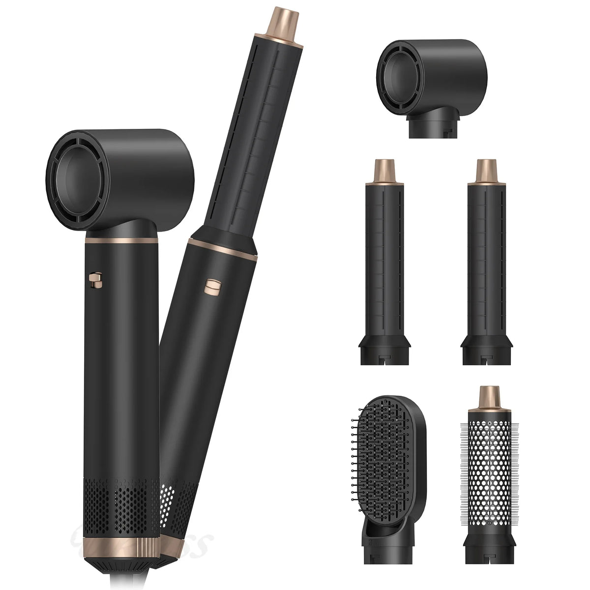 Multi-In-One Hair Dryer Styler, Hot Air Comb, Detachable Brush, Straightening & Curling Dual-Use, Household Hair Styling Tool