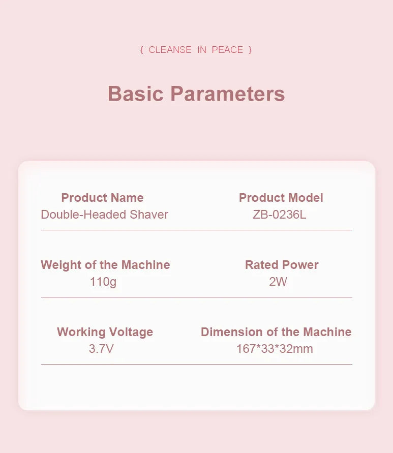 2026 Dual Head Hair Removal for Women Portable Float Blade Wet Dry Use Waterproof Painless Facial Trimmer Body Epilator ﻿