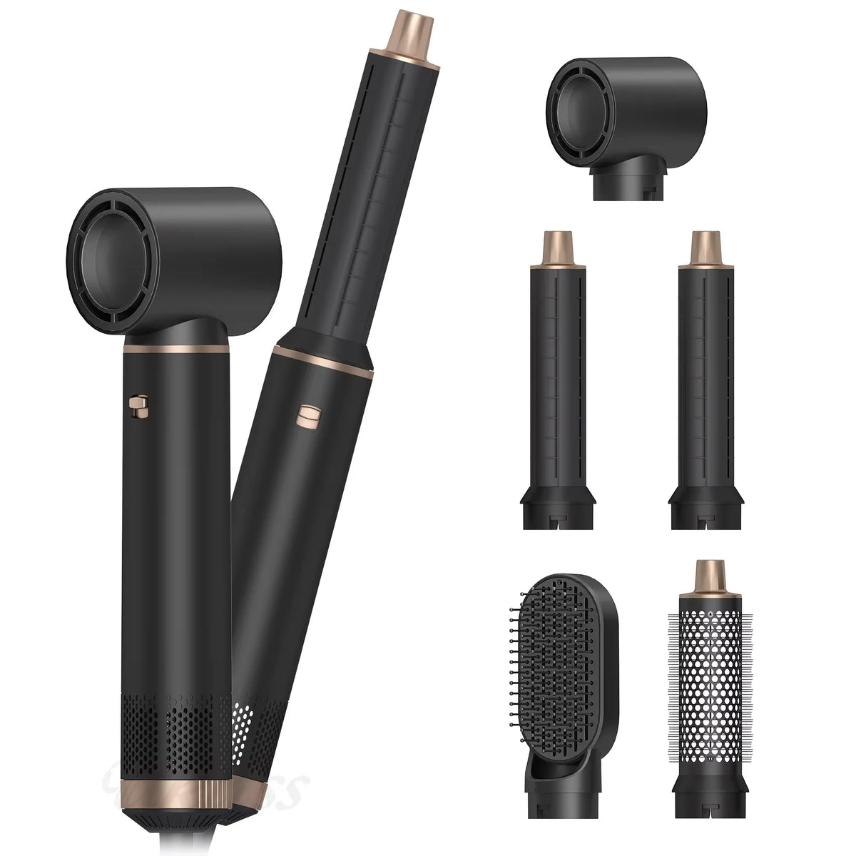 Multi-In-One Hair Dryer Styler, Hot Air Comb, Detachable Brush, Straightening & Curling Dual-Use, Household Hair Styling Tool