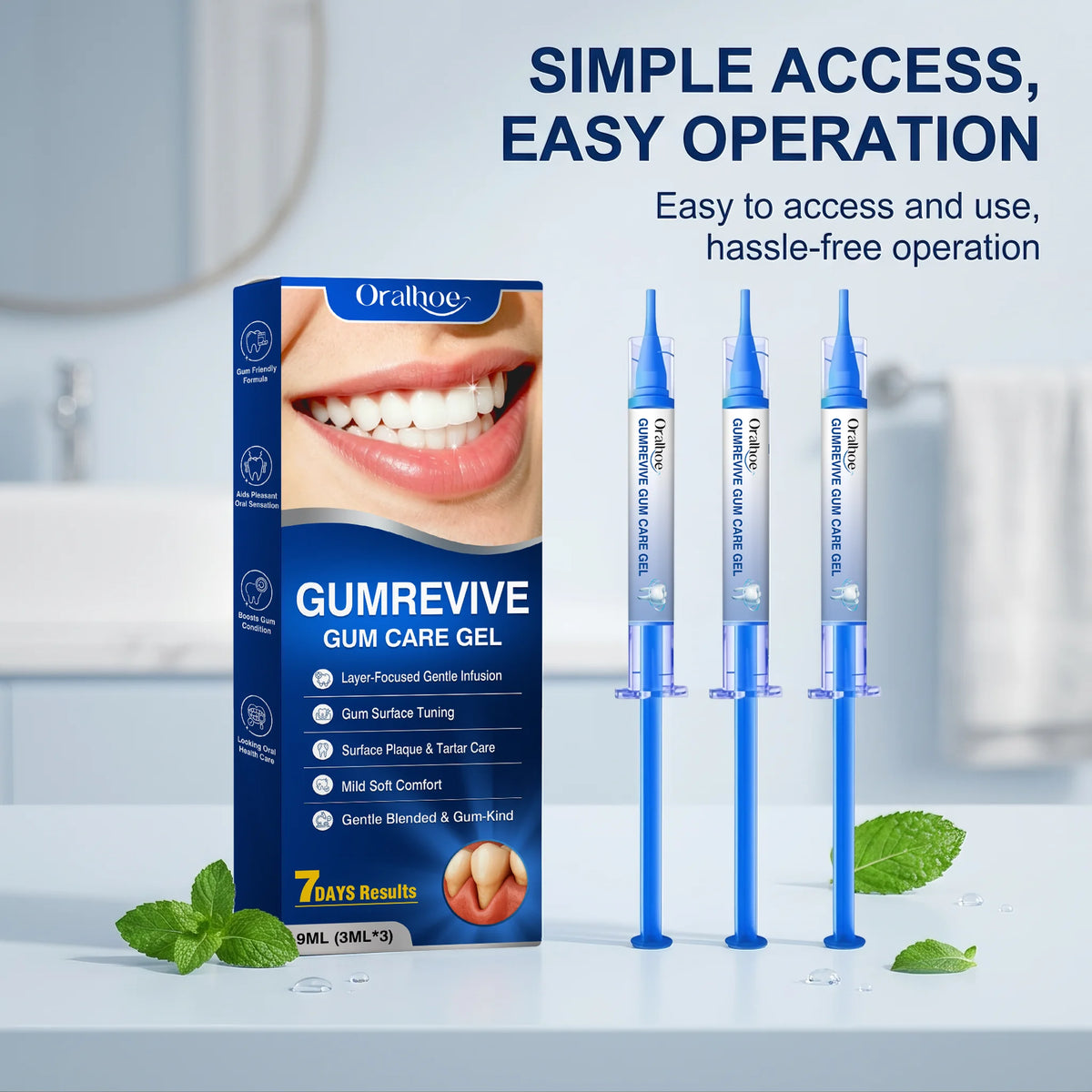 Oralhoe Gum Care Gel Strengthens Gums Soothing Formula Gentle Texture Restores Comfort Portable Design Daily Oral Hygiene Care