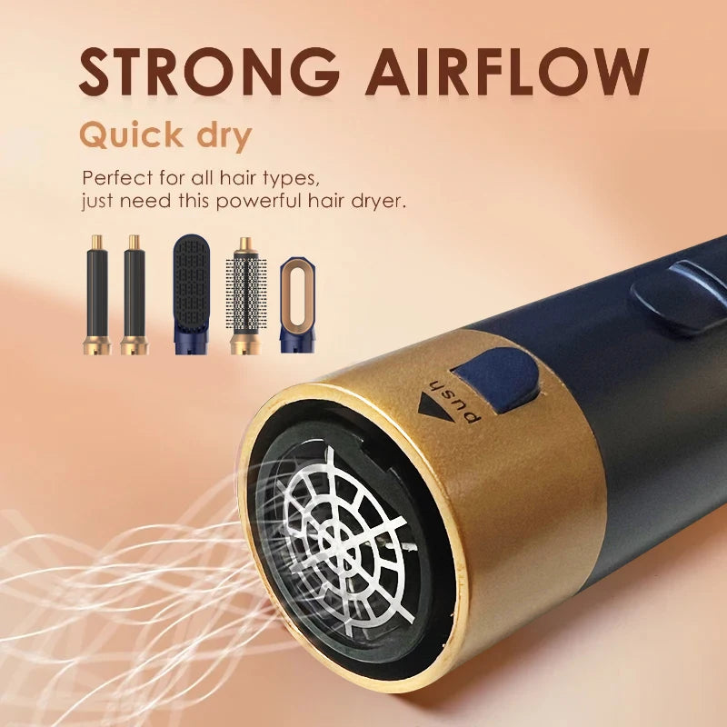 5 In 1 Multi Styler New Design Hair Dryer for Hair 5 in 1 Styler with Curling Barrel Hot Air Brush Styling Tool MultiStyler