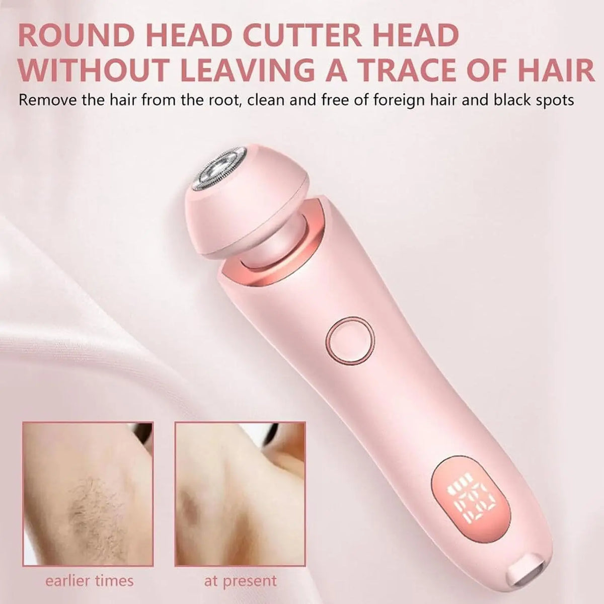 Hair Removal Device for Women 2 in 1 Electric Shaver Bikini Trimmer Face Body Legs Underarm Razor Wet Dry Portable Rechargeable