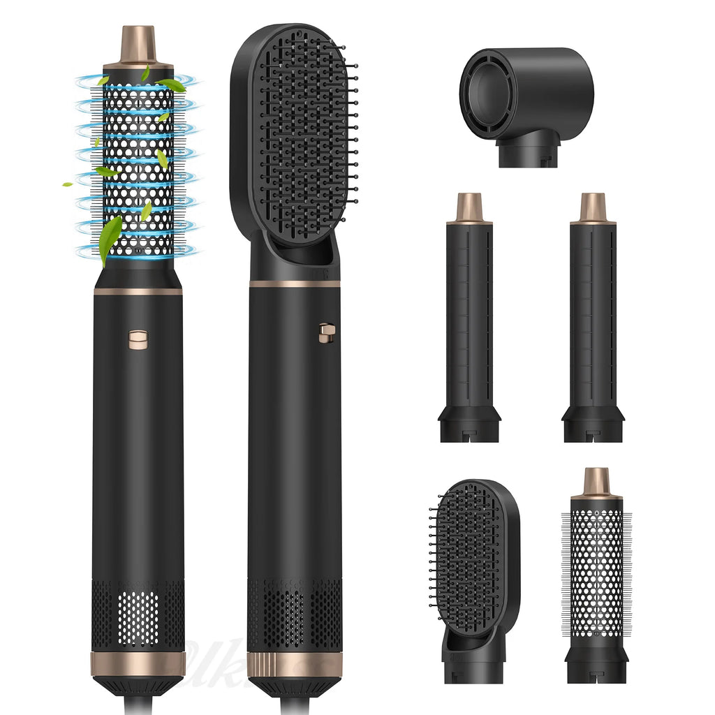 Multi-In-One Hair Dryer Styler, Hot Air Comb, Detachable Brush, Straightening & Curling Dual-Use, Household Hair Styling Tool