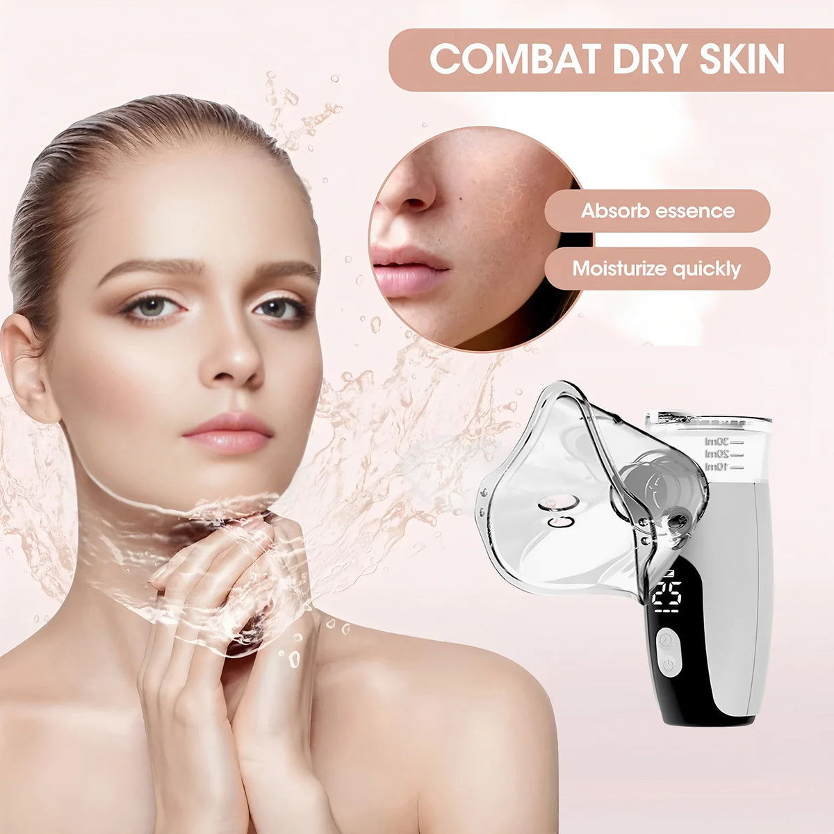 Portable Mini Facial Steamer Face Skin Care Nano Mist Sprayer Vaporizer Beauty Water Spa Nebulizer Humidifier