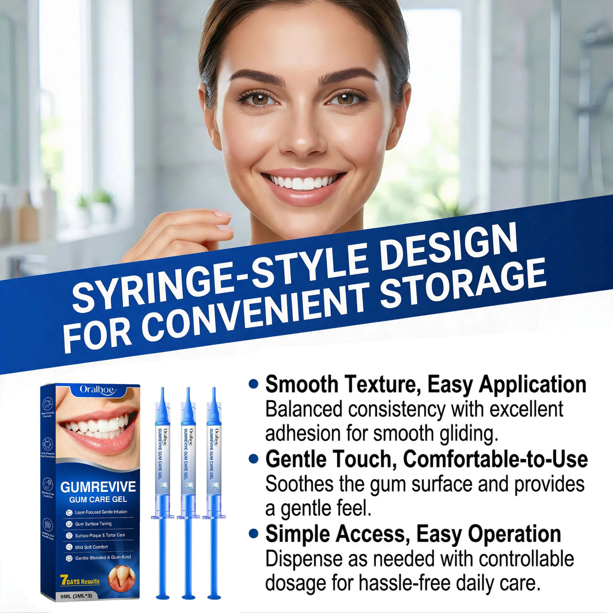 Oralhoe Gum Care Gel Strengthens Gums Soothing Formula Gentle Texture Restores Comfort Portable Design Daily Oral Hygiene Care