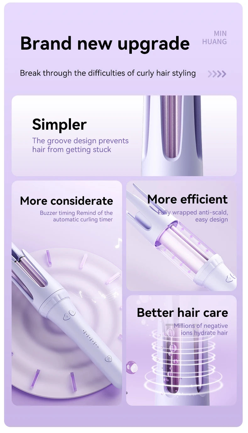 Hair Curling Iron 32mm Curler Wand Professional Curly Tongs Ceramic Electric Salon Styling Tool Small Crimping Iron