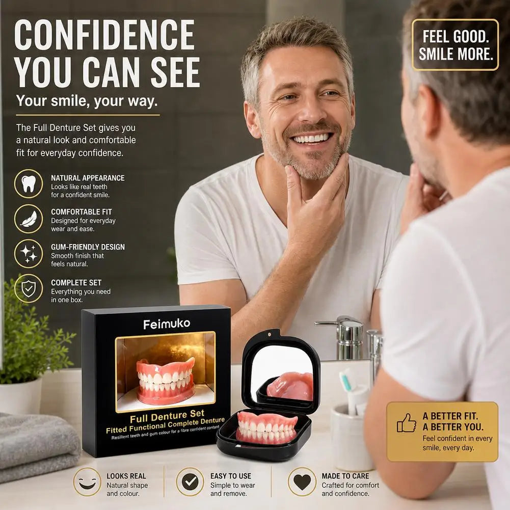 Dentures Set Teeth Beauty Set Tteeth Gap Decoration Smile Enhancement Comfortable Daily Oral Care Set