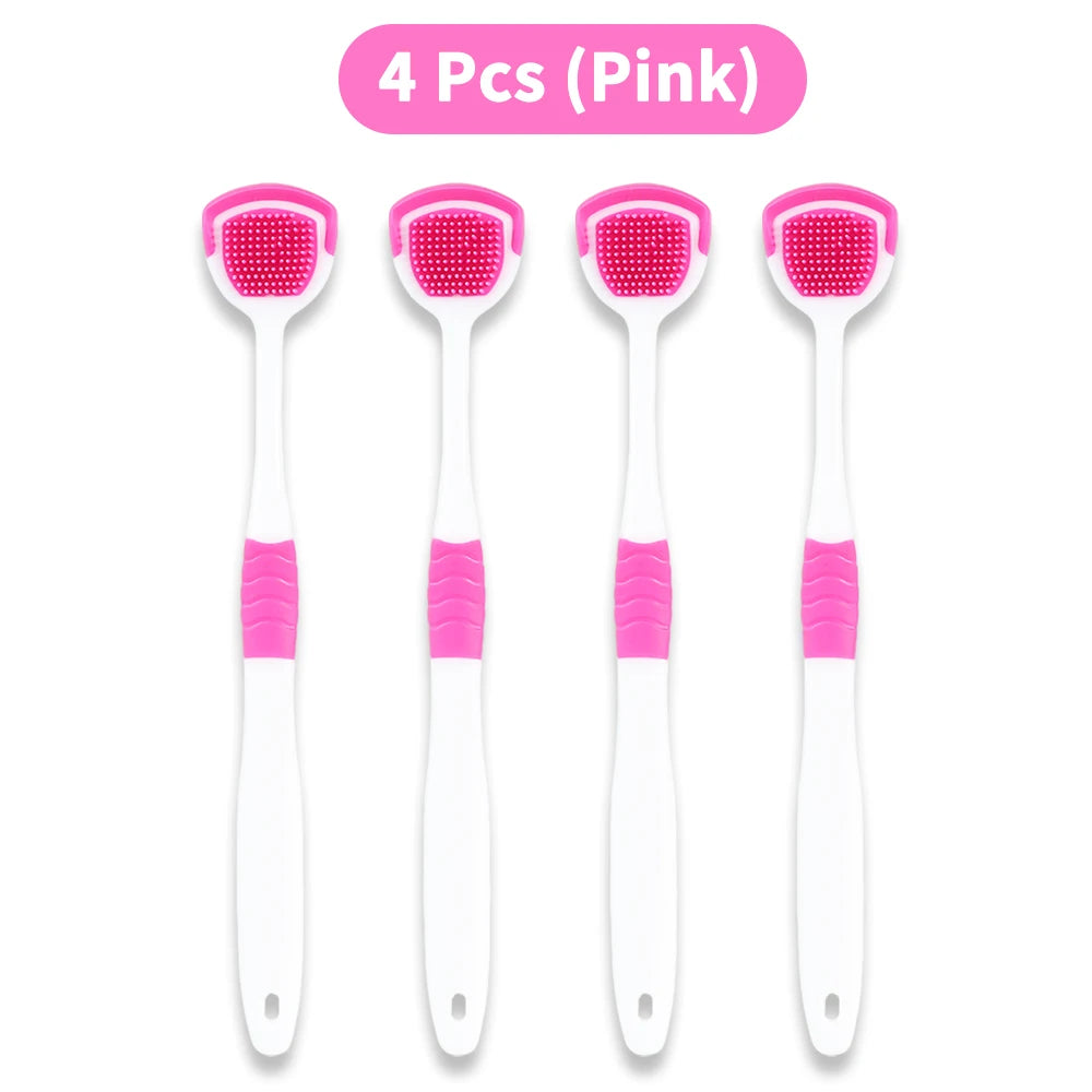 Tongue Scraper Oral Hygiene Tool Instant Fresh Breath Deep Tongue Cleaning Reusable Oral Cleaning Brush Daily Oral Care Kit