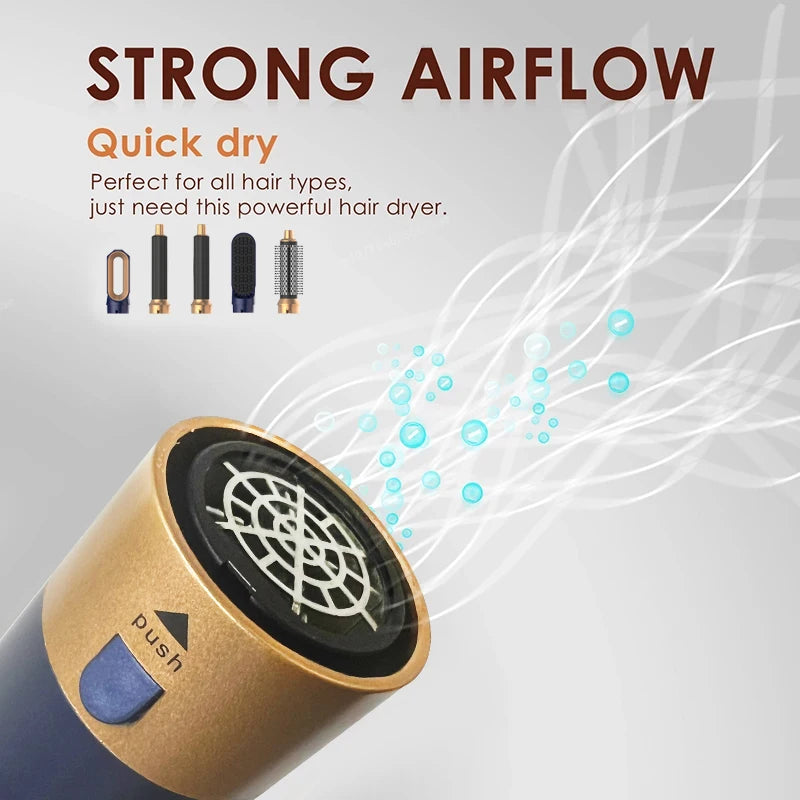 5 In 1 Multi Styler New Design Hair Dryer for Hair 5 in 1 Styler with Curling Barrel Hot Air Brush Styling Tool MultiStyler