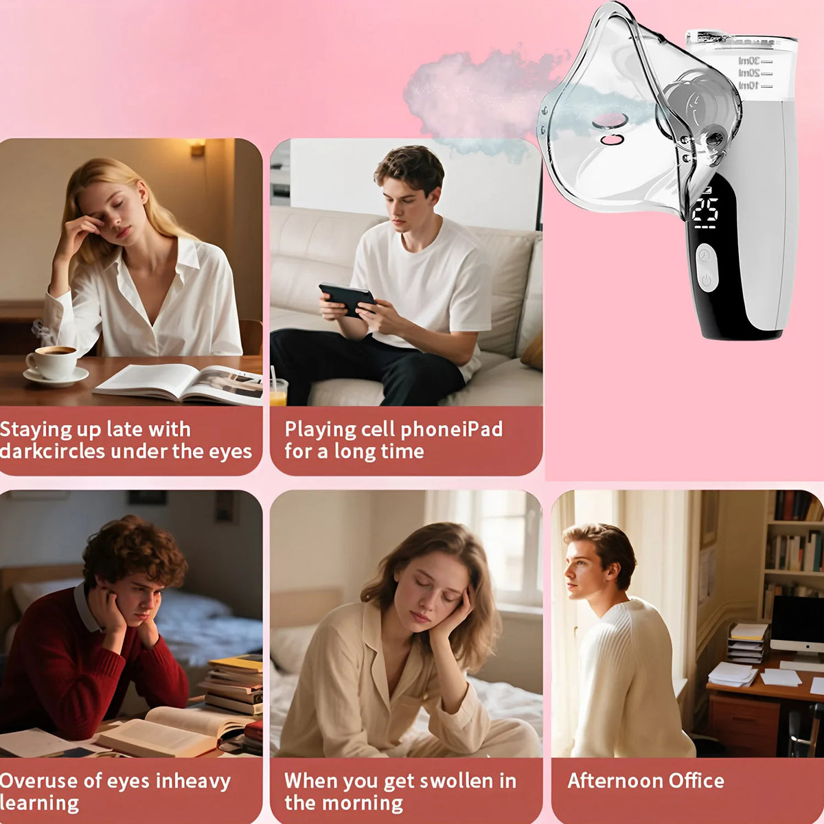 Portable Mini Facial Steamer Face Skin Care Nano Mist Sprayer Vaporizer Beauty Water Spa Nebulizer Humidifier