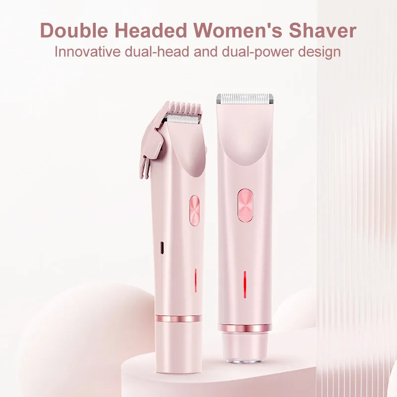 2026 Dual Head Hair Removal for Women Portable Float Blade Wet Dry Use Waterproof Painless Facial Trimmer Body Epilator ﻿