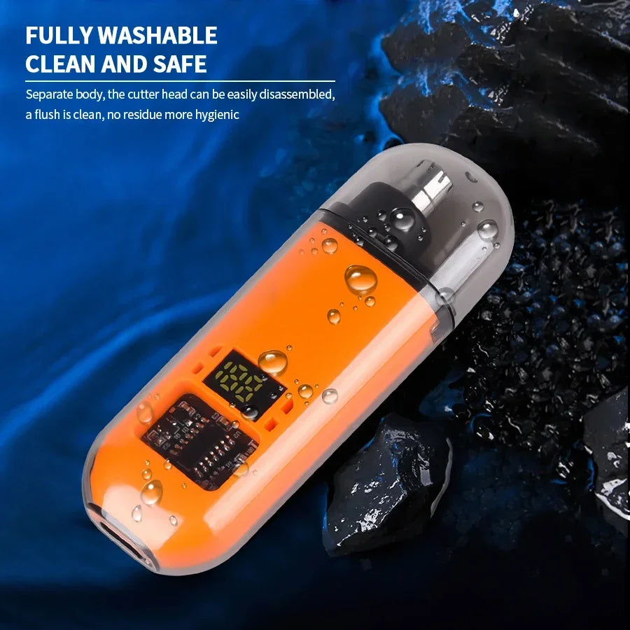 2 In 1 Electric Portable Ear And Nose Hair Trimmer Clipper 2024 Professional Painless Portable Eyebrow For Men