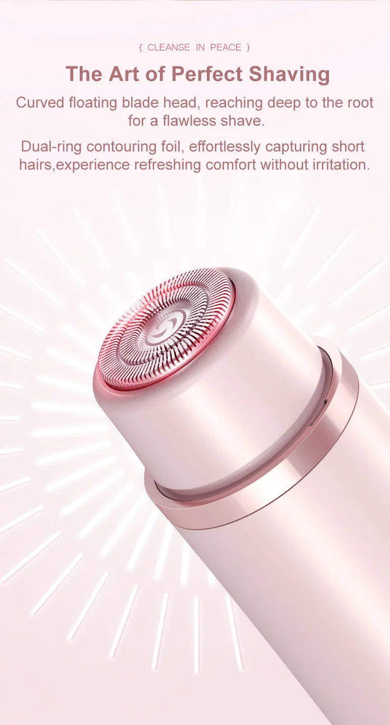 2026 Dual Head Hair Removal for Women Portable Float Blade Wet Dry Use Waterproof Painless Facial Trimmer Body Epilator ﻿