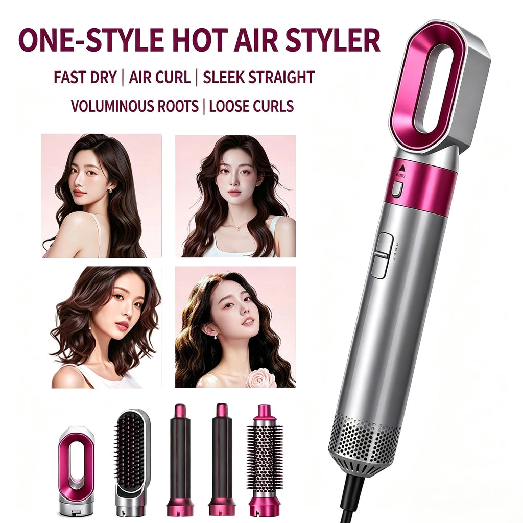 5 In 1 Multi Styler New Design Hair Dryer for Hair 5 in 1 Styler with Curling Barrel Hot Air Brush Styling Tool MultiStyler