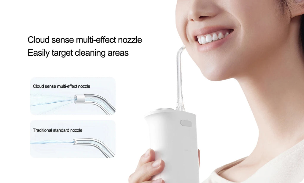 XIAOMI MIJIA F400 Portable Oral Irrigator with 4 Modes 200mL Water Tank 1700 Pulses/M Water Spray Retractable Flosser Pick Jet