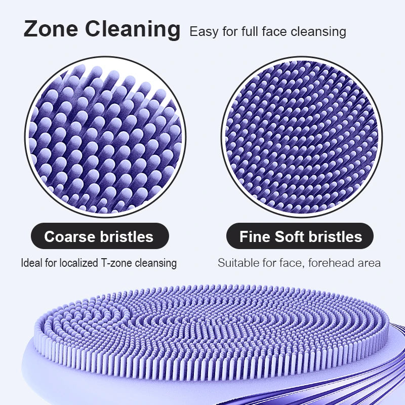 Facial Cleansing Brush Face Scrubber : Silicone Waterproof Rechargeable Face Wash Brush, 5 Cleansing Modes, Electric Deep Cleani