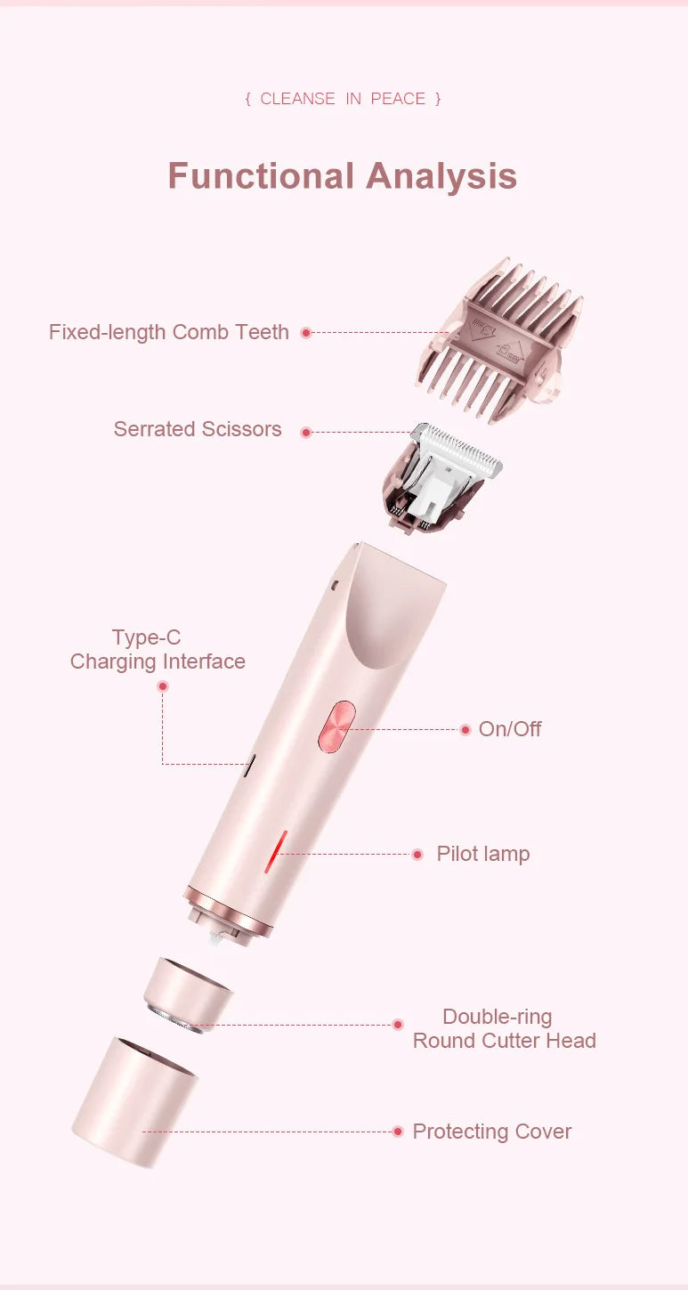 2026 Dual Head Hair Removal for Women Portable Float Blade Wet Dry Use Waterproof Painless Facial Trimmer Body Epilator ﻿