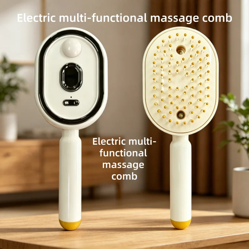 Electric Hairbrush, Straightener, Styler – Wet Use with Water Spray, Rechargeable for Both Long & Short Hairs, Smooth Finish