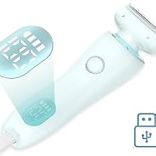 Hair Removal Device for Women 2 in 1 Electric Shaver Bikini Trimmer Face Body Legs Underarm Razor Wet Dry Portable Rechargeable